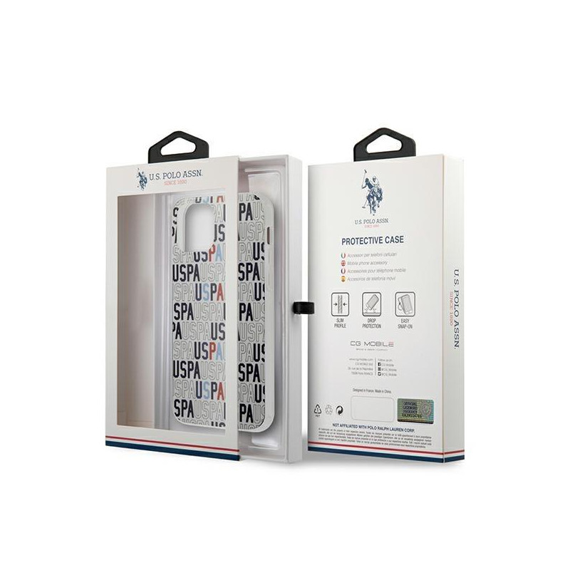 JAV Polo Assn byla Mania Collection logotipas iPhone 12 / iPhone 12 Pro - baltas