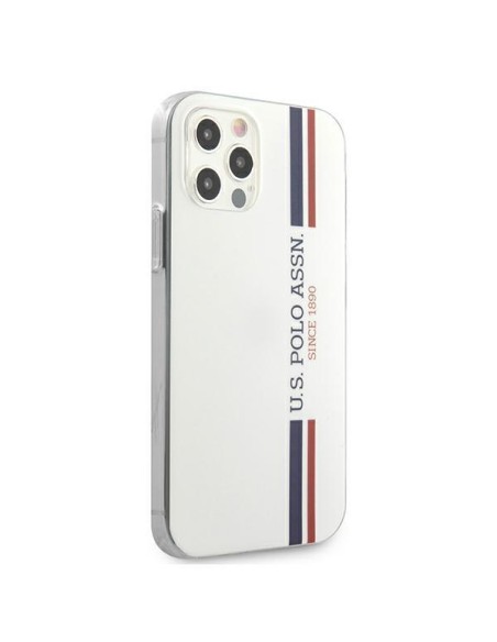 JAV Polo Assn byla Trispalvė kolekcija iPhone 12 / iPhone 12 Pro - balta