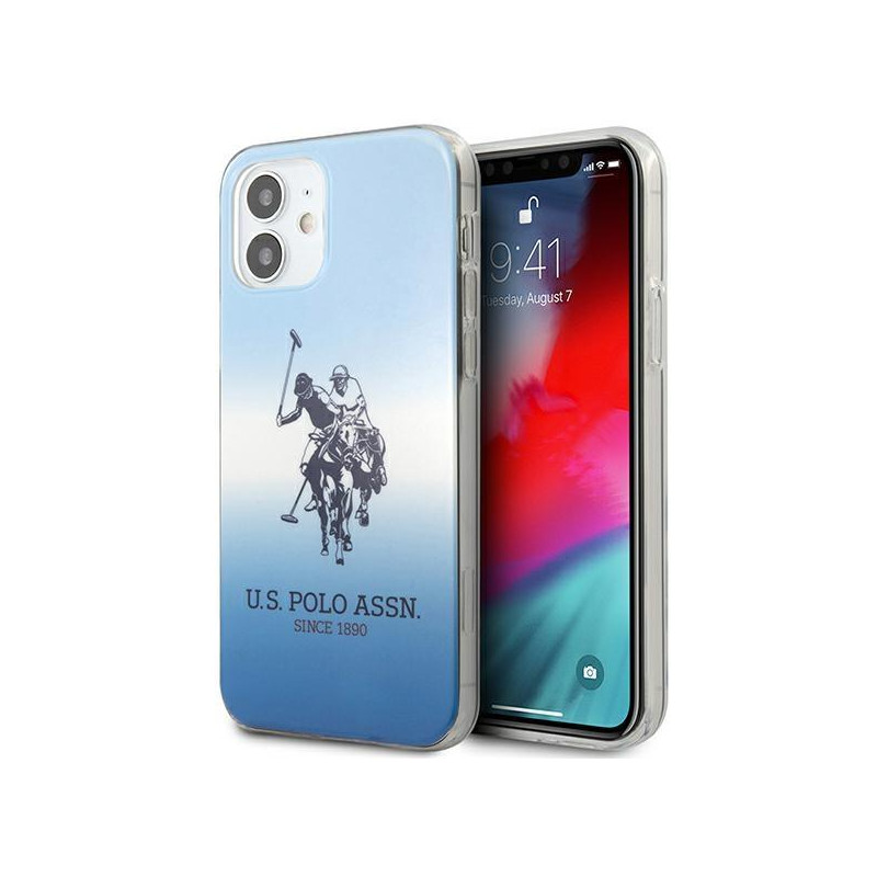 JAV Polo Assn byla Gradiento raštų kolekcija, skirta iPhone 12 mini – mėlyna JAV Polo Assn byla Gradiento raštų kolekcija, skirta iPhone 12 mini – mėlyna