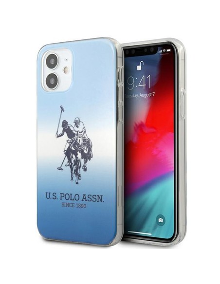 JAV Polo Assn byla Gradiento raštų kolekcija, skirta iPhone 12 mini – mėlyna JAV Polo Assn byla Gradiento raštų kolekcija, skirta iPhone 12 mini – mėlyna