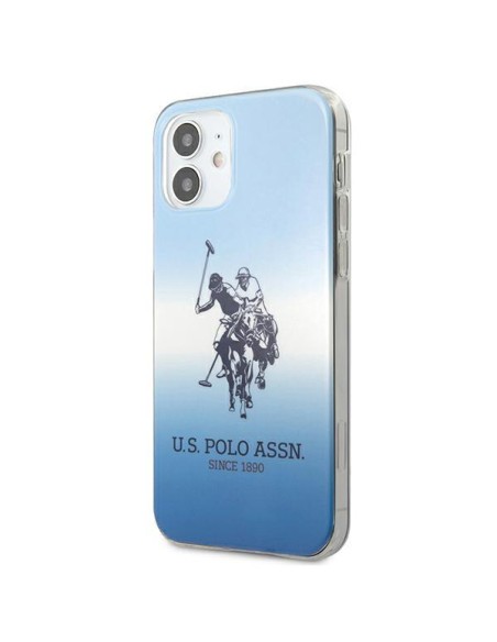 JAV Polo Assn byla Gradiento raštų kolekcija, skirta iPhone 12 mini – mėlyna JAV Polo Assn byla Gradiento raštų kolekcija, skirta iPhone 12 mini – mėlyna