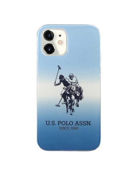 JAV Polo Assn byla Gradiento raštų kolekcija, skirta iPhone 12 mini – mėlyna JAV Polo Assn byla Gradiento raštų kolekcija, skirta iPhone 12 mini – mėlyna