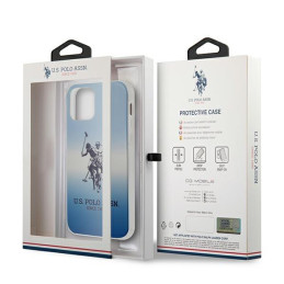 JAV Polo Assn byla Gradiento raštų kolekcija, skirta iPhone 12 mini – mėlyna