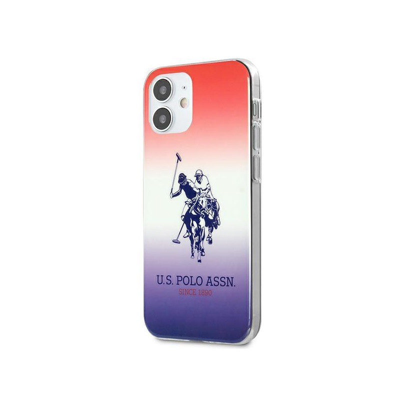 JAV Polo Assn byla Gradiento raštų kolekcija iPhone 12 mini - raudona ir mėlyna
