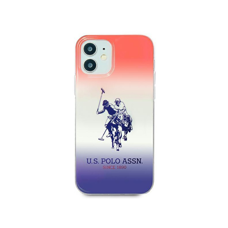 JAV Polo Assn byla Gradiento raštų kolekcija iPhone 12 mini - raudona ir mėlyna