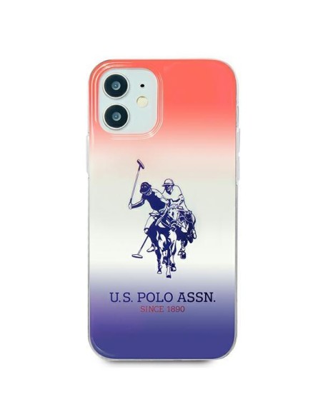 JAV Polo Assn byla Gradiento raštų kolekcija iPhone 12 mini - raudona ir mėlyna