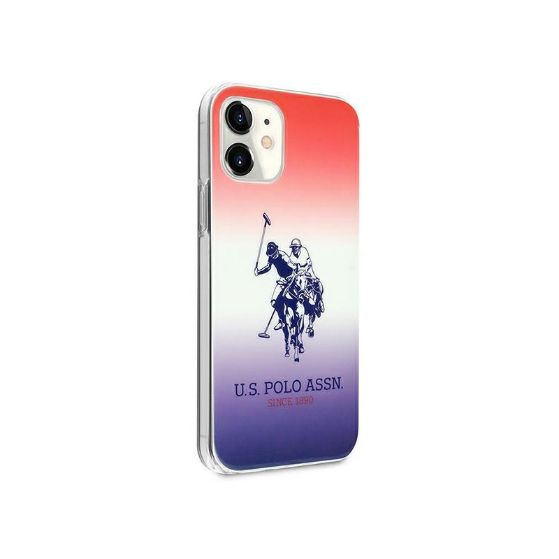JAV Polo Assn byla Gradiento raštų kolekcija iPhone 12 mini - raudona ir mėlyna