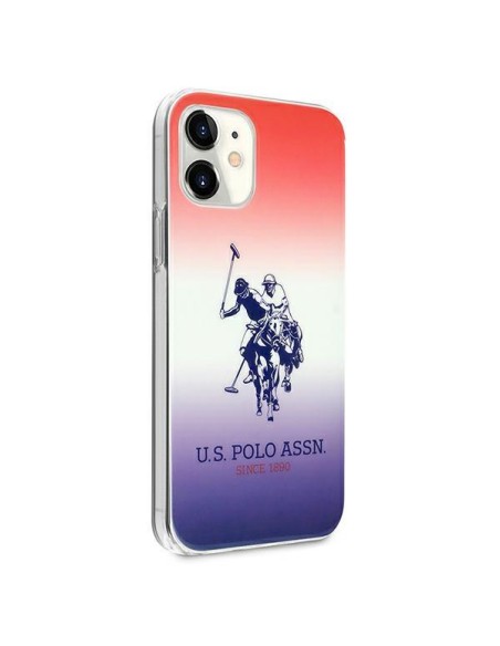 JAV Polo Assn byla Gradiento raštų kolekcija iPhone 12 mini - raudona ir mėlyna
