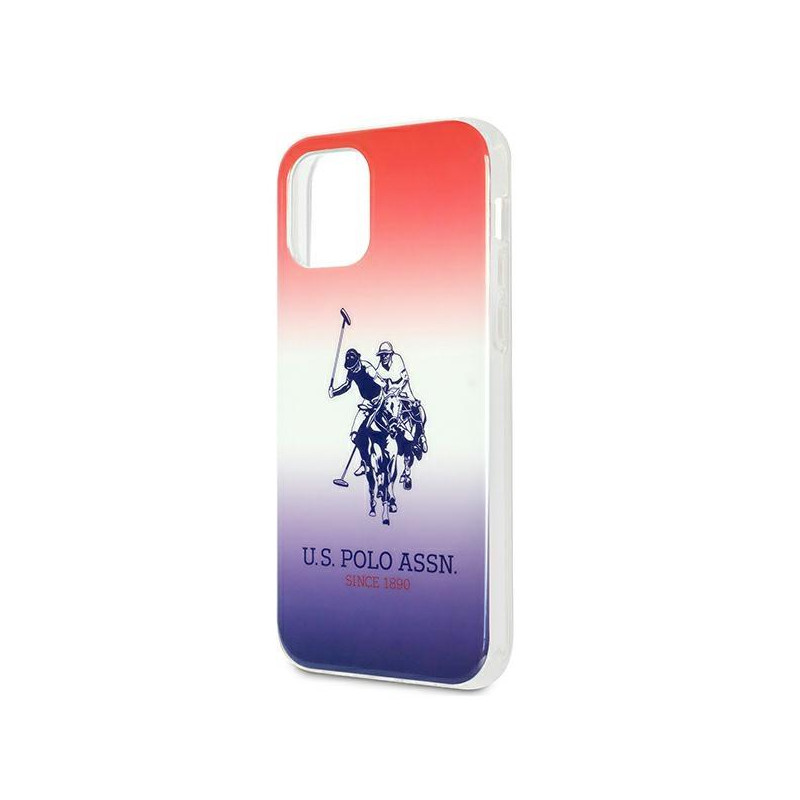 JAV Polo Assn byla Gradiento raštų kolekcija iPhone 12 mini - raudona ir mėlyna