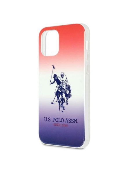 JAV Polo Assn byla Gradiento raštų kolekcija iPhone 12 mini - raudona ir mėlyna