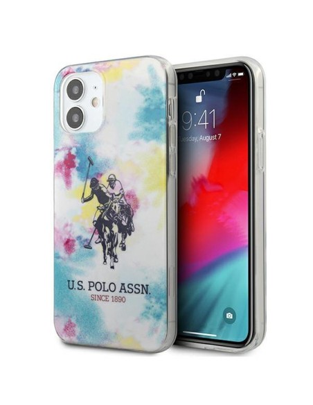 JAV Polo Assn byla Tie & Dye kolekcija iPhone 12 mini - įvairiaspalvė JAV Polo Assn byla Tie & Dye kolekcija iPhone 12 mini - įvairiaspalvė
