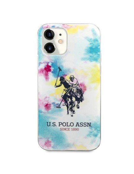 JAV Polo Assn byla Tie & Dye kolekcija iPhone 12 mini - įvairiaspalvė JAV Polo Assn byla Tie & Dye kolekcija iPhone 12 mini - įvairiaspalvė