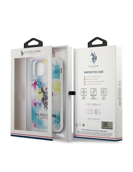 JAV Polo Assn byla Tie & Dye kolekcija iPhone 12 mini - įvairiaspalvė JAV Polo Assn byla Tie & Dye kolekcija iPhone 12 mini - įvairiaspalvė
