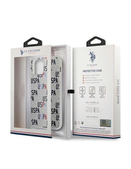 JAV Polo Assn byla Mania Collection logotipas iPhone 12 mini - baltas