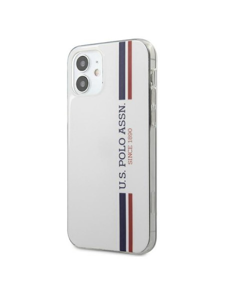 JAV Polo Assn byla Trispalvė kolekcija iPhone 12 mini - balta JAV Polo Assn byla Trispalvė kolekcija iPhone 12 mini - balta