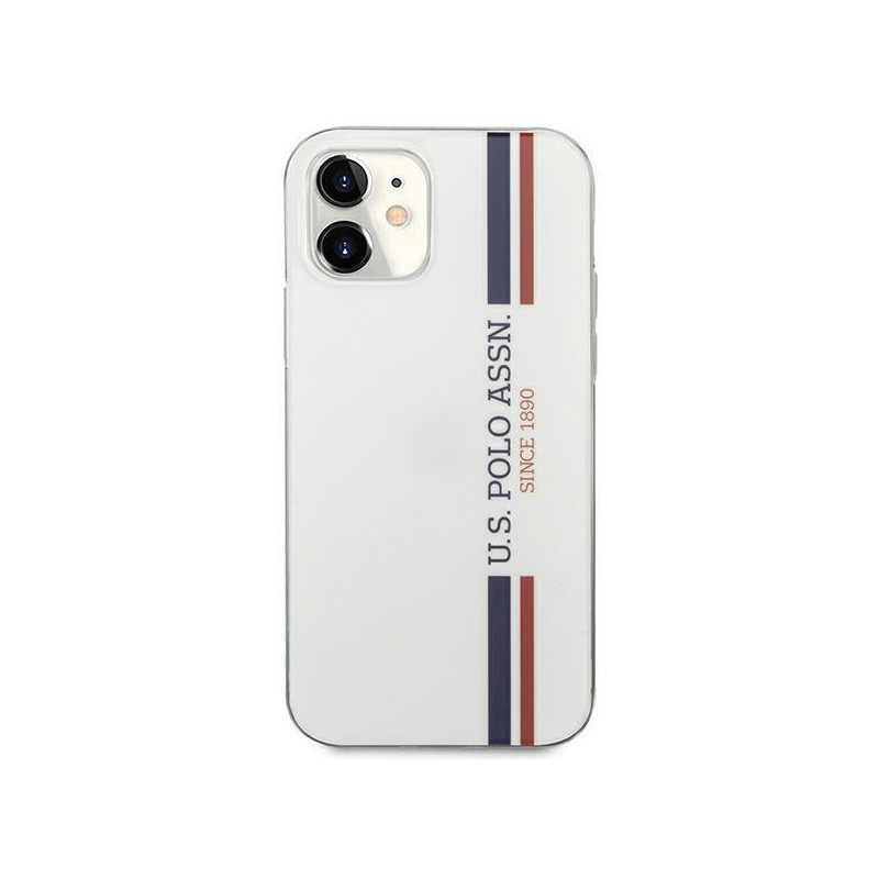 JAV Polo Assn byla Trispalvė kolekcija iPhone 12 mini - balta