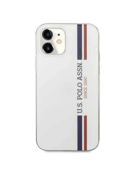 JAV Polo Assn byla Trispalvė kolekcija iPhone 12 mini - balta JAV Polo Assn byla Trispalvė kolekcija iPhone 12 mini - balta