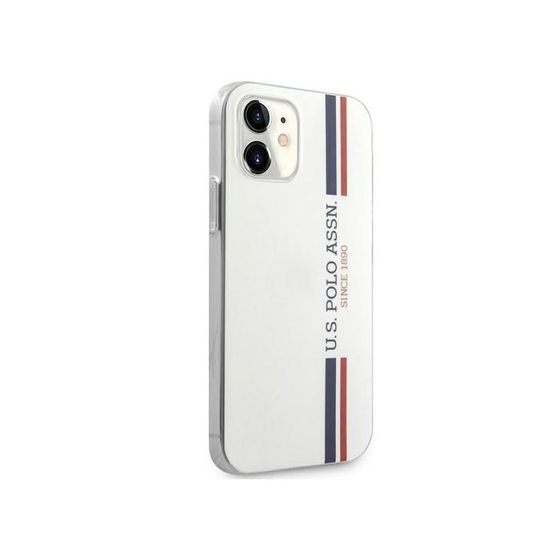 JAV Polo Assn byla Trispalvė kolekcija iPhone 12 mini - balta