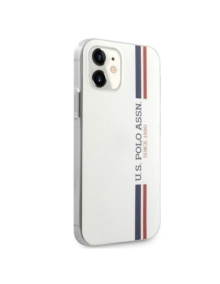 JAV Polo Assn byla Trispalvė kolekcija iPhone 12 mini - balta JAV Polo Assn byla Trispalvė kolekcija iPhone 12 mini - balta