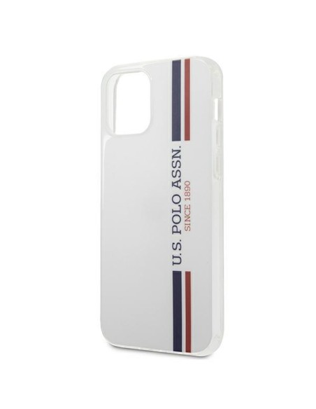 JAV Polo Assn byla Trispalvė kolekcija iPhone 12 mini - balta JAV Polo Assn byla Trispalvė kolekcija iPhone 12 mini - balta