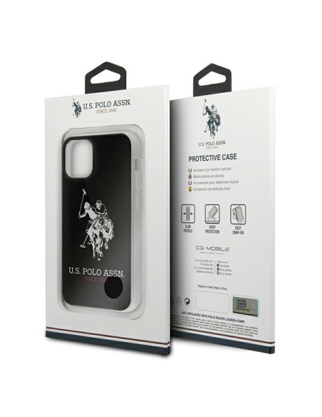 JAV Polo Assn byla Shiny Big Logo iPhone 12 mini - juodas Shiny Big logotipas JAV Polo Assn byla Shiny Big Logo iPhone 12 mini - juodas Shiny Big logotipas