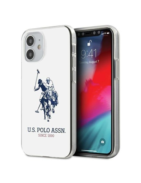 JAV Polo Assn byla Shiny Big Logo iPhone 12 mini - balta