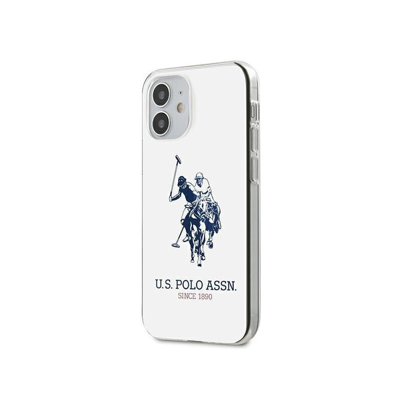 JAV Polo Assn byla Shiny Big Logo iPhone 12 mini - balta