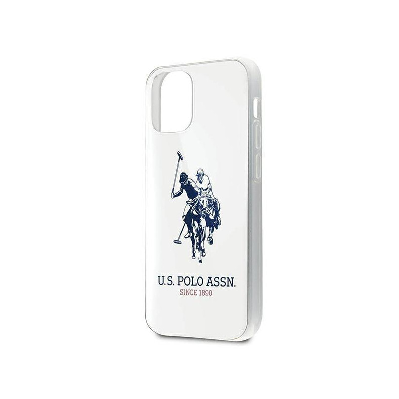 JAV Polo Assn byla Shiny Big Logo iPhone 12 mini - balta