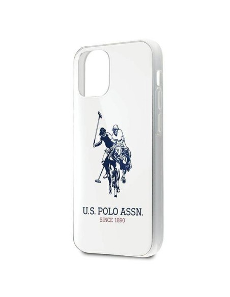 JAV Polo Assn byla Shiny Big Logo iPhone 12 mini - balta