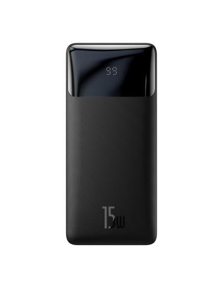 Bipow maitinimo blokas su ekranu 30000mAh USB-A microUSB laidas 0,25m juodas