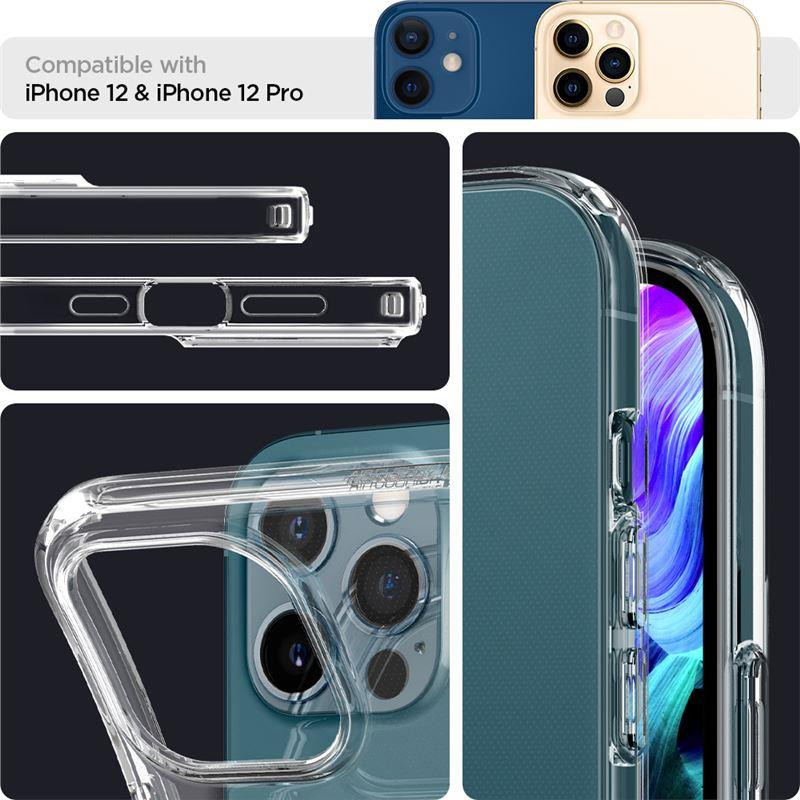 Spigen Liquid Crystal dėklas iPhone 12 / iPhone 12 Pro - skaidrus