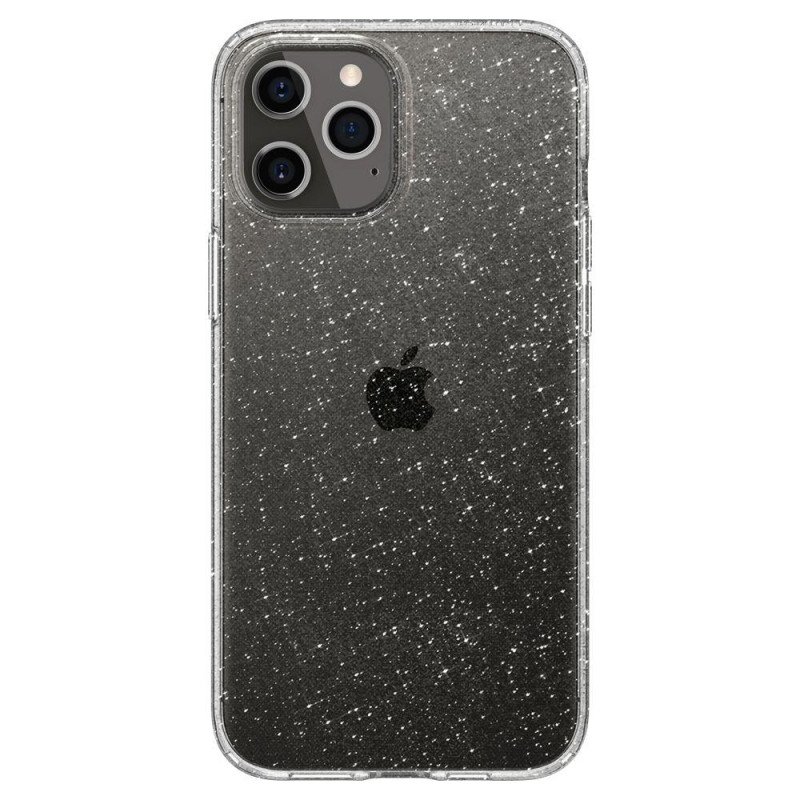 Spigen Liquid Crystal dėklas iPhone 12 / iPhone 12 Pro - skaidrus ir blizgantis