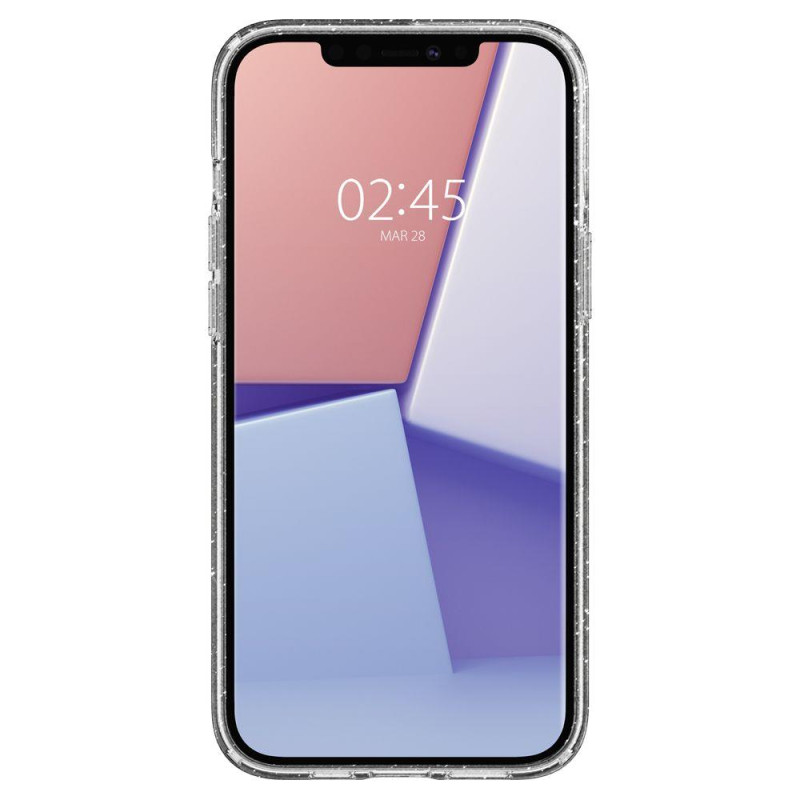 Spigen Liquid Crystal dėklas iPhone 12 / iPhone 12 Pro - skaidrus ir blizgantis