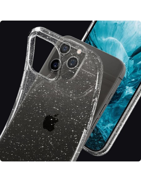 Spigen Liquid Crystal dėklas iPhone 12 / iPhone 12 Pro - skaidrus ir blizgantis Spigen Liquid Crystal dėklas iPhone 12 / iPhone 12 Pro - skaidrus ir blizgantis