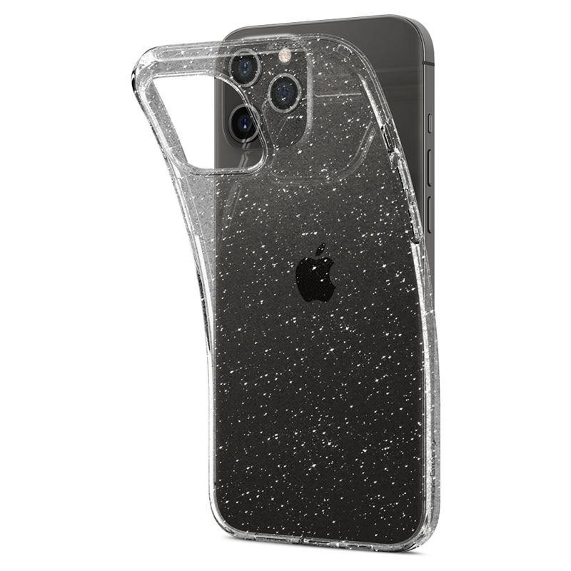 Spigen Liquid Crystal dėklas iPhone 12 / iPhone 12 Pro - skaidrus ir blizgantis