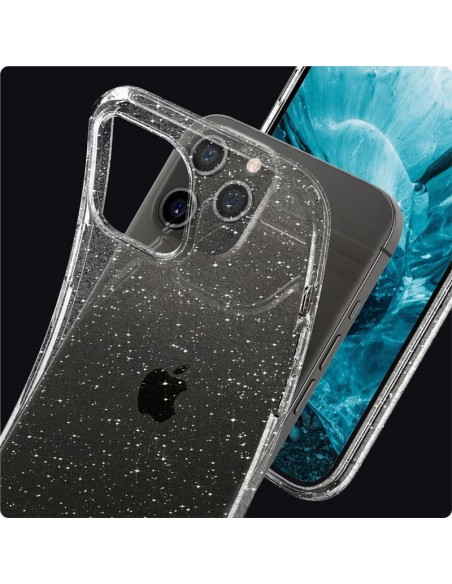 Spigen Liquid Crystal dėklas iPhone 12 / iPhone 12 Pro - skaidrus ir blizgantis Spigen Liquid Crystal dėklas iPhone 12 / iPhone 12 Pro - skaidrus ir blizgantis