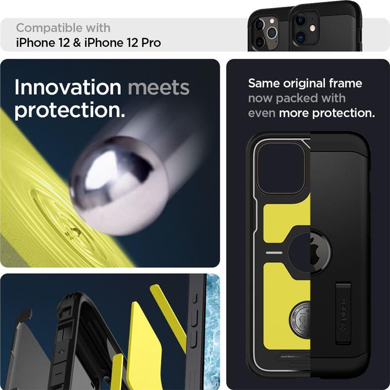 Spigen Tough Armor dėklas iPhone 12 / iPhone 12 Pro - juodas