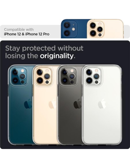 Spigen Ultra Hybrid dėklas iPhone 12 / iPhone 12 Pro - skaidrus Spigen Ultra Hybrid dėklas iPhone 12 / iPhone 12 Pro - skaidrus