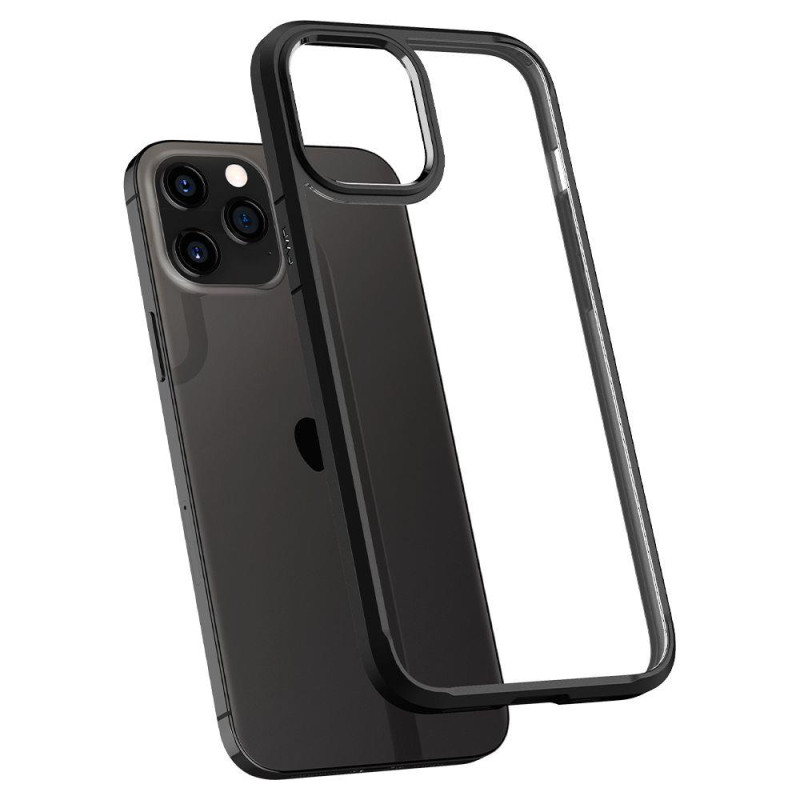 Spigen Ultra Hybrid dėklas skirtas iPhone 12 / iPhone 12 Pro - matinė juoda
