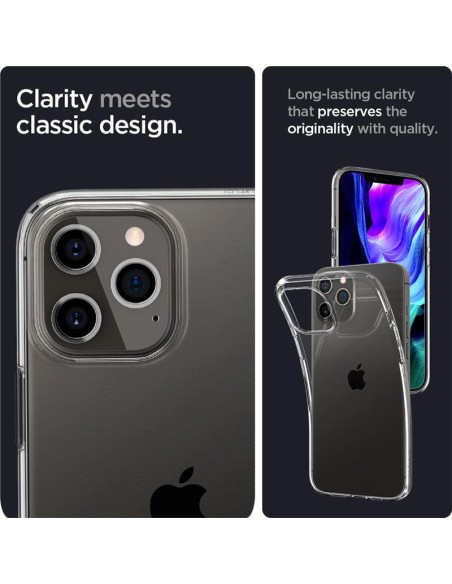 Spigen Liquid Crystal dėklas, skirtas iPhone 12 Pro Max - skaidrus Spigen Liquid Crystal dėklas, skirtas iPhone 12 Pro Max - skaidrus