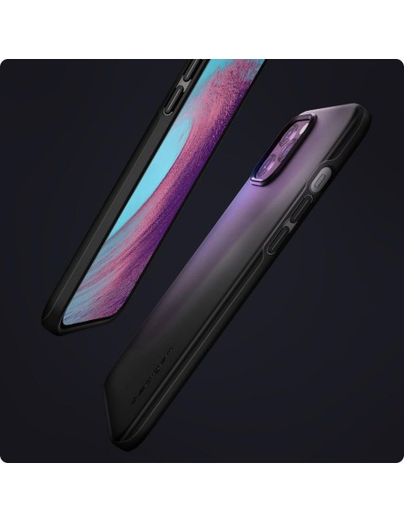 Spigen Thin Fit dėklas iPhone 12 / iPhone 12 Pro - juodas Spigen Thin Fit dėklas iPhone 12 / iPhone 12 Pro - juodas