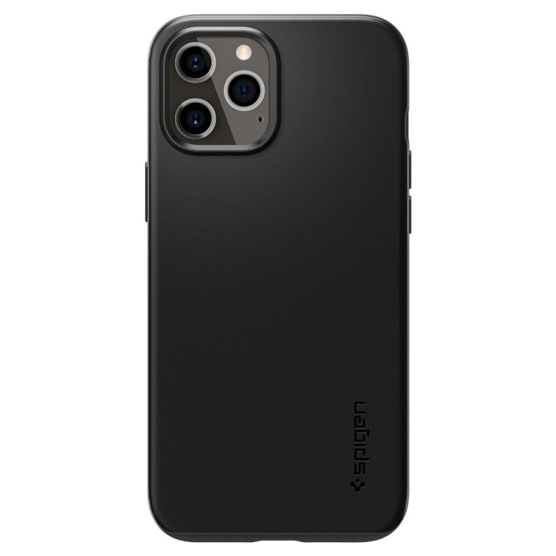Spigen Thin Fit dėklas iPhone 12 / iPhone 12 Pro - juodas