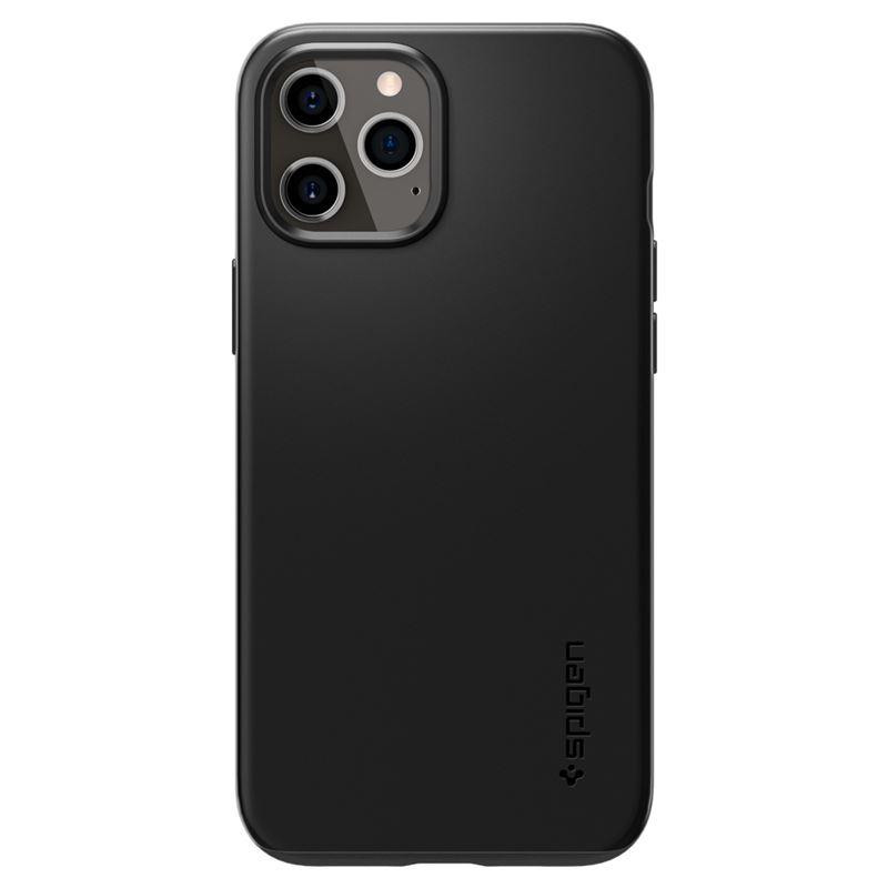 Spigen Thin Fit dėklas iPhone 12 / iPhone 12 Pro - juodas