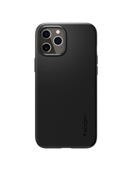 Spigen Thin Fit dėklas iPhone 12 / iPhone 12 Pro - juodas Spigen Thin Fit dėklas iPhone 12 / iPhone 12 Pro - juodas