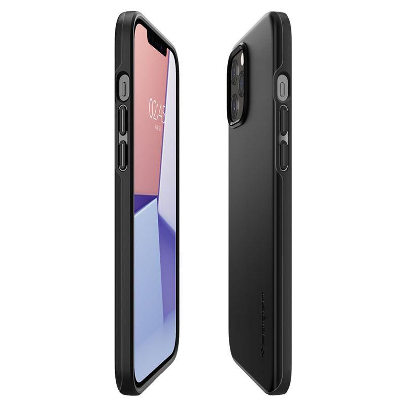 Spigen Thin Fit dėklas iPhone 12 / iPhone 12 Pro - juodas