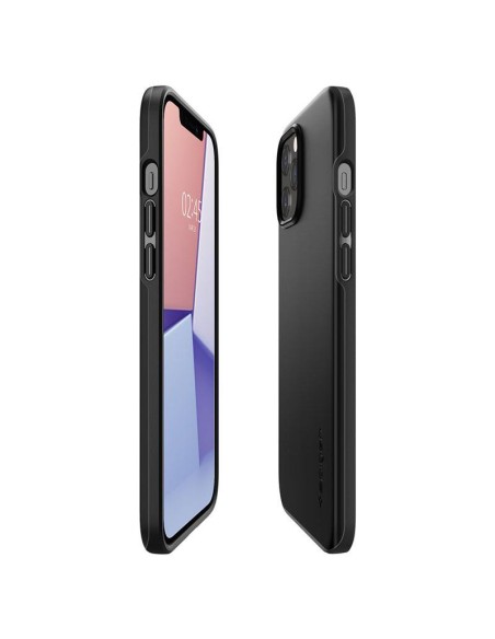 Spigen Thin Fit dėklas iPhone 12 / iPhone 12 Pro - juodas Spigen Thin Fit dėklas iPhone 12 / iPhone 12 Pro - juodas
