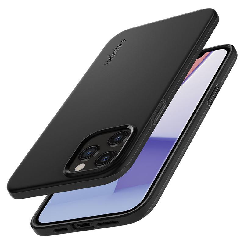 Spigen Thin Fit dėklas iPhone 12 / iPhone 12 Pro - juodas