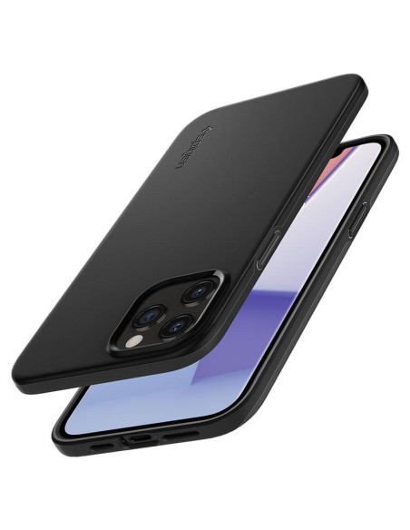 Spigen Thin Fit dėklas iPhone 12 / iPhone 12 Pro - juodas Spigen Thin Fit dėklas iPhone 12 / iPhone 12 Pro - juodas