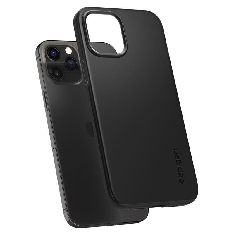 Spigen Thin Fit dėklas iPhone 12 / iPhone 12 Pro - juodas