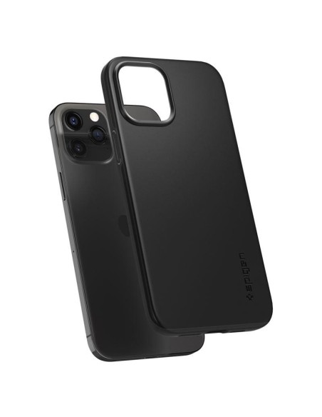 Spigen Thin Fit dėklas iPhone 12 / iPhone 12 Pro - juodas Spigen Thin Fit dėklas iPhone 12 / iPhone 12 Pro - juodas